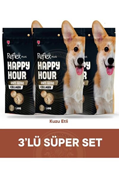Reflex Plus Happy Hour Anti Aging Collagen Köpek Ödül Maması Seti 3x60 gr -TY...