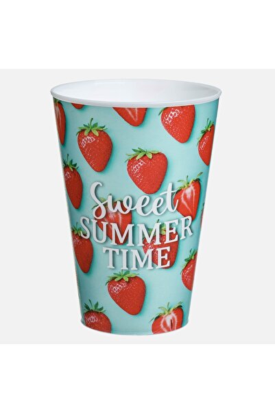 Zumzeria Strawberry Print Plastic Cup 400ml
