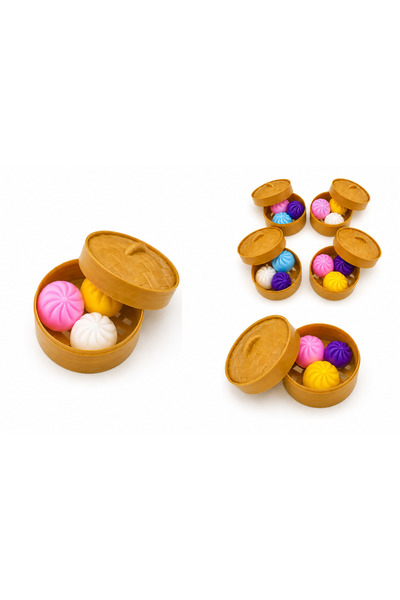 OEM Jucarie interactiva copii/adulti , Mini Squishy Dumpling 3 Bucati, Design...