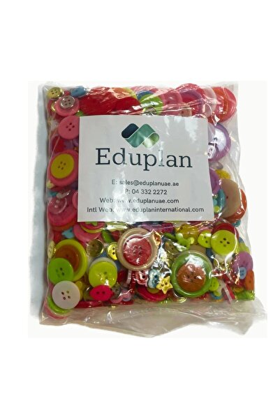 EDU EDUPLAN CRAFT BUTTONS PKT-1000 - MULTI PACK -