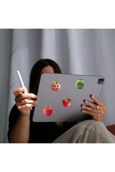 Ororabutik 66 Pieces Furry Fruits and Vegetables Sticker Set - Sticker Set Scrapbook Bullet Journal