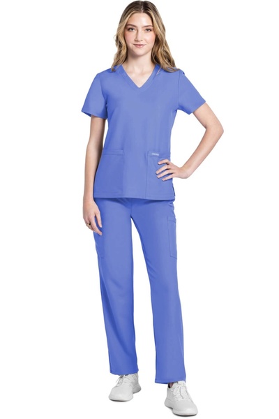 Cherokee UNIFORMS Cherokee WW Originals Ultra Halat de laborator antimicrobian pentru femei PROTX2 - Albastru deschis