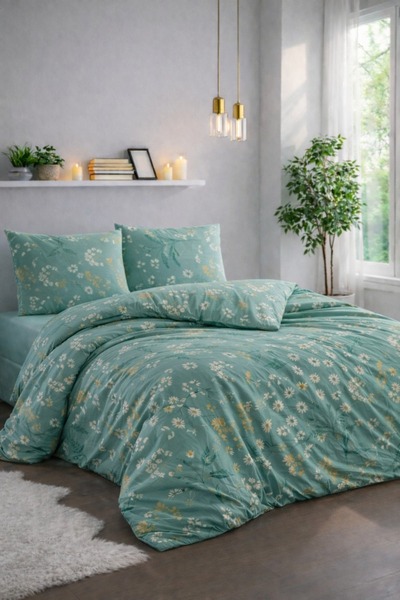 Bella Home Σετ Παπλωματοθήκης Crystal Double Ranforce - 4 τεμάχια - 100% βαμβ...