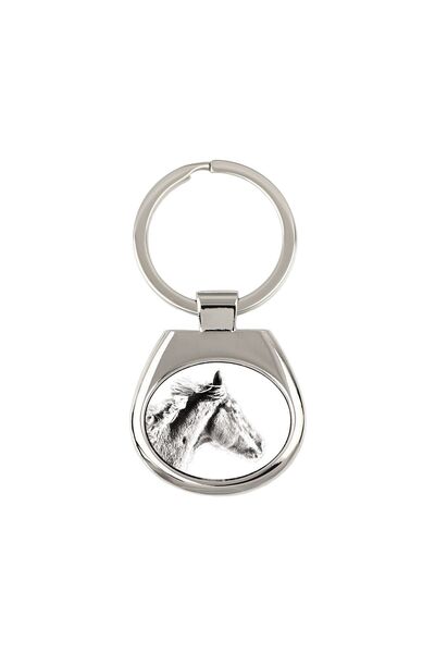 Art - Dog Breloc Art-Dog Cal de rasă pură – Pandantiv metalic personalizat, f...