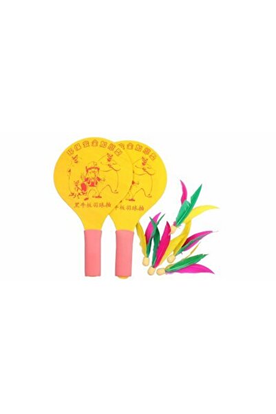 Merco Battledore wooden badminton paddles yellow