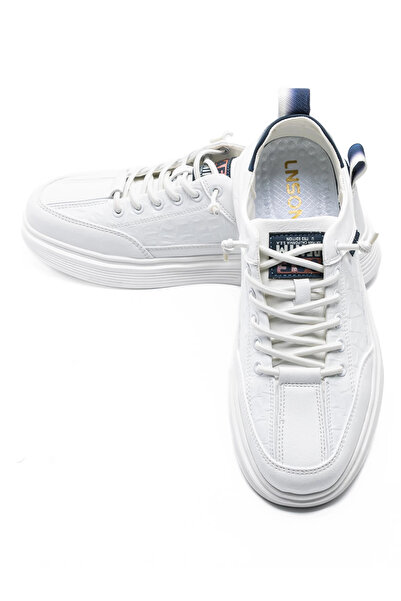mei Pantofi Casual Barbati 9678 Alb-Albastru