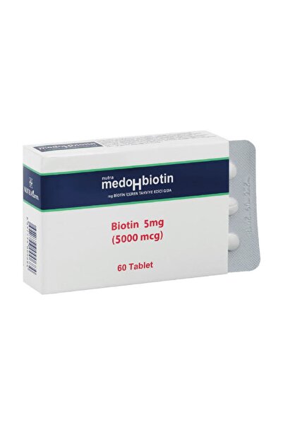 Nutrafarm Medohbiotin 5 Mg 60 Tablet (Saç, Cilt ve Tırnak Güçlendirici Vitami...