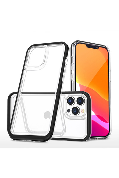 Hurtel Husă transparentă 3 în 1 pentru iPhone 13 Pro, cu ramă și strat de gel...