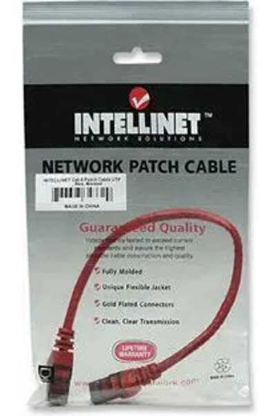 Intellinet Cablu patch 100% cupru Cat.6 UTP, 0,5m, roșu