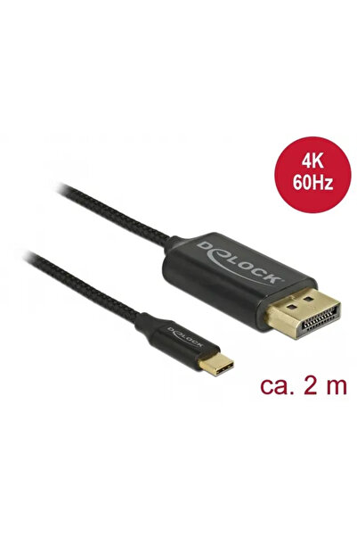 DELOCK Cablu USB-C USB - DisplayPort 2 m Negru (83710)