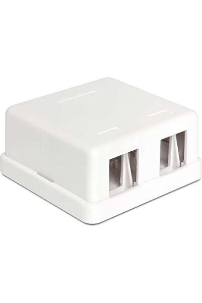 DELOCK Cutie de montare pe perete pentru modul Keystone, 2 porturi