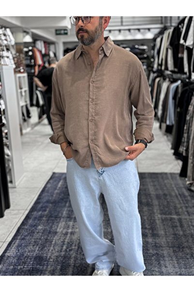 BYBASICMAN Coffee Washed Basic Shirt Es-40-62