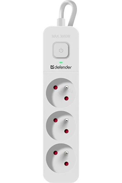 Defender Power strip SFS 131 1,5 m, 3 sockets, white