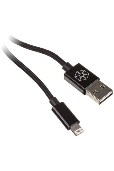 SilverStone USB-A USB Cable - Lightning 1 m Black (SST-CPU03J-1000)