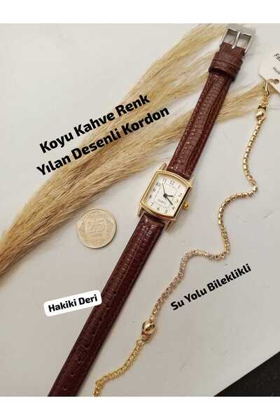 Brality New Season Vintage Design - Women's Wristwatch with Gold Color Case -...