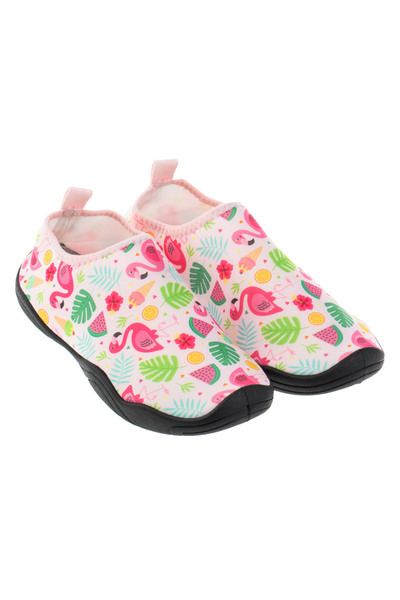 Zumzeria Pink Beach and Water Sandals with Flamingo Design for Kids