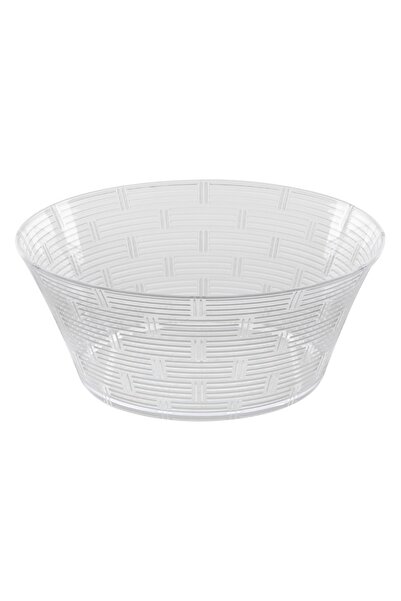 Zumzeria Reusable Transparent Plastic Bowl with Striped Pattern Ø24.3x11.5cm