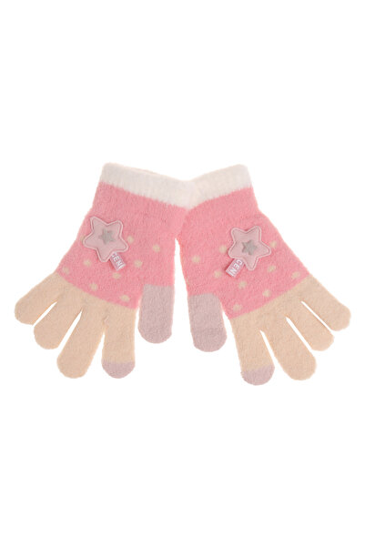 Zumzeria Colored Gloves with 3D Star Pattern for Kids Aged 2-5 - 1 Pair