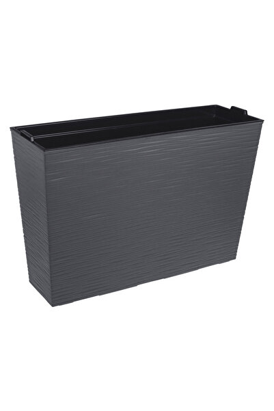 Zumzeria Jardinieră din plastic antracit cu recipient interior 55x18x36cm - 2...