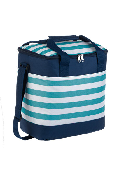 Zumzeria Turquoise Striped Insulated Bag 28x18x30cm - 15lt