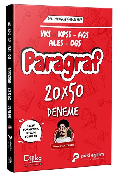 Dijika Yayınları Dijika KPSS YKS MEB-AGS ALES DGS Paragraf 20x50 Deneme - Has...