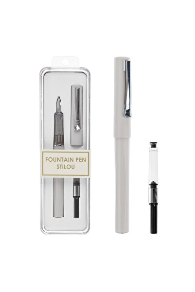 Zumzeria Set de stilouri gri pastel + 1 rezervă de cerneală