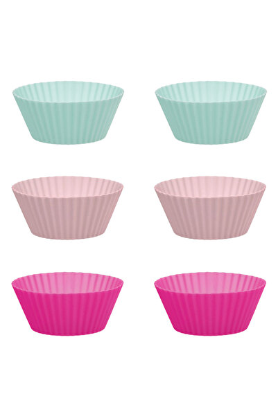 Zumzeria Pastel Silicone Molds for Cupcakes Ø7x3cm - 6 pcs