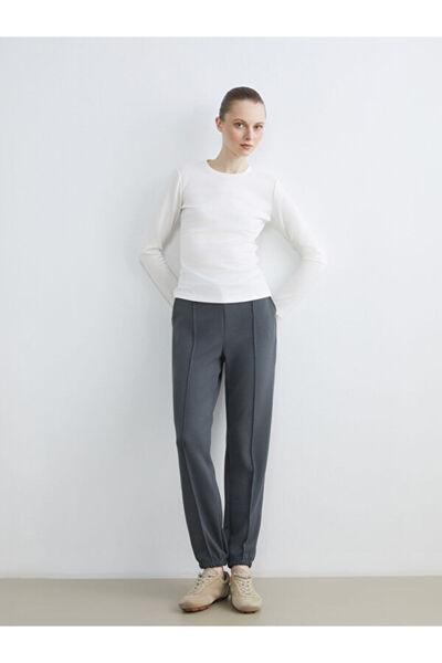 LC Waikiki Rmz Gi̇yi̇m Farkiyla Soft Touch Women's Jogger Sweatpants with Wai...