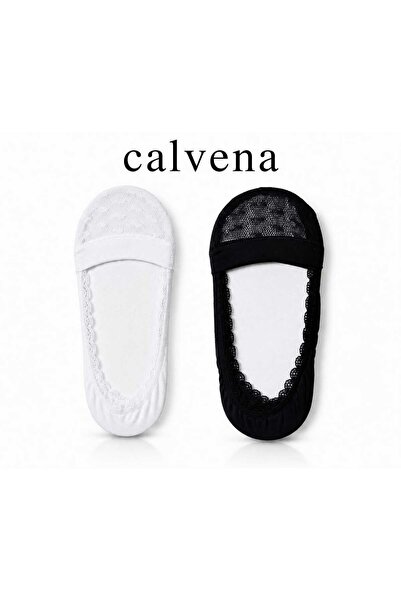 Calvena Kadın Desenli Babet Çorap 2 Çift