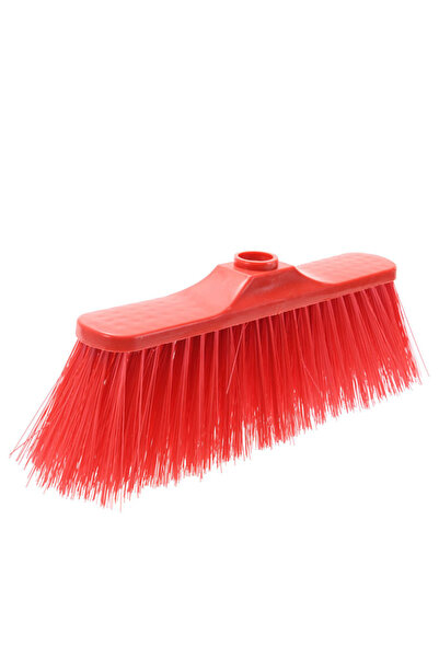 Lawazim Red Broom Head Replacement with Stiff Bristles for Indoor & Outdoor C...