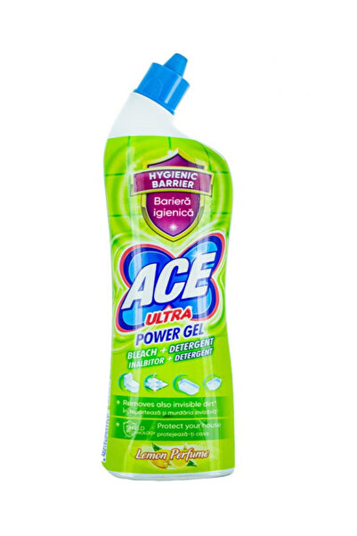 ACE Inalbitor si degresant toaleta cu parfum de Lamaie Power Gel, 750 ml