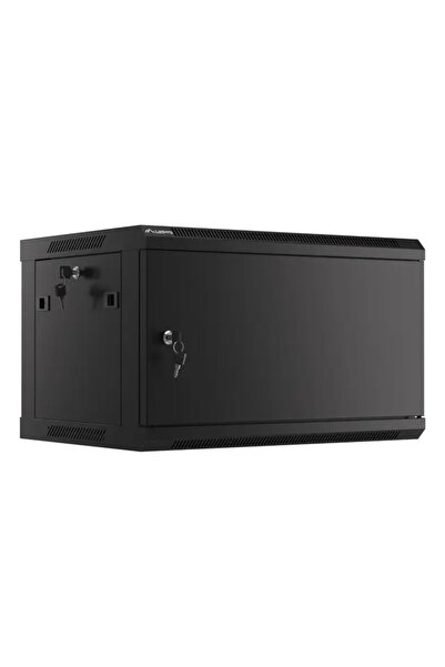 Lanberg Dulap suspendat 19 " 6U 600x450 cu ușă metalică neagră (demontabil)