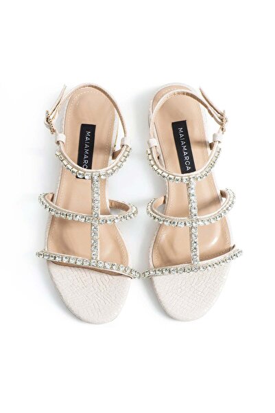 MaiaMarca Tina Stone Sandals - Beige