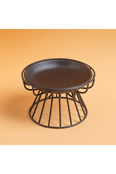 Choice1 Black 1Set (1pc rack + 1pc bowl) ceramic high-rise cat bowl，Easy to C...