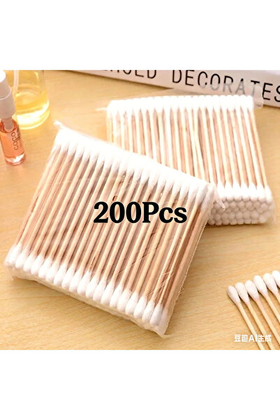 Choice1 200 قطعة من أعواد القطن المزدوجة الرأسية 200/500، أعواد قطنية برؤوس م...
