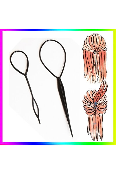 Choice A SET NEW 2Pcs Plastic Hair Loop Styling Tool Magic Topsy Tail Hair Br...