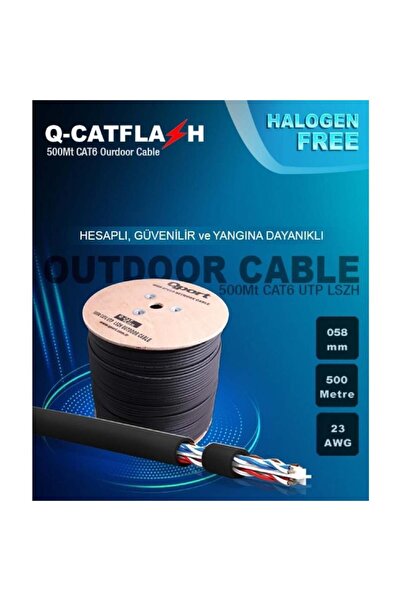 Generic Brand Q-Catflash 500m Outdoor Black 23Awg Lszh Cable