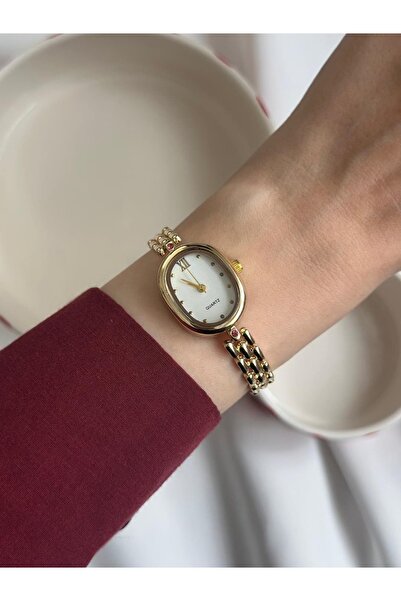 MERW Soly Model Gold Color Metal Cord Vintage Series Women's Wristwatch