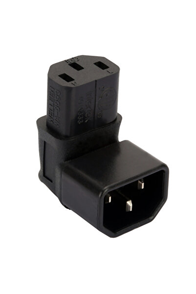 Choice1 محول تيار متردد IEC 320 C14 إلى C13 بزاوية يمنى ويسرى، موصل IEC ثلاثي...