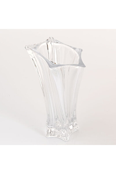 meli melo Vaza decorativa din sticla transparenta cu design sculptural modern
