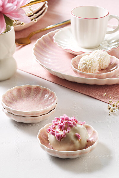 Kütahya Porselen Bone Rosy 4 Piece 8 cm Bowl