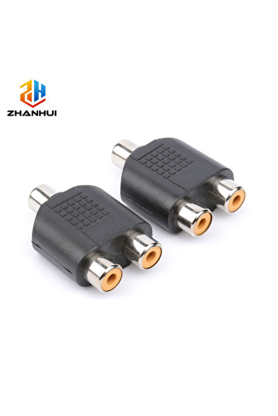 Choice 2PCS 1/2/5PCS RCA Female to Female Audio Y Splitter 1 to 2 Dual RCA Co...