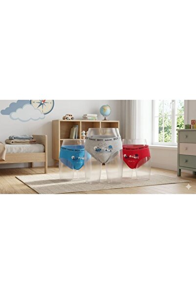 OEM Set 3 Chiloti Baieti, Bumbac Moale, Multicolor, 8-10 ani