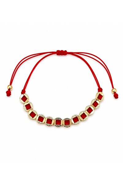 LEROSY CO. Luna Red Stone Drawstring Bracelet