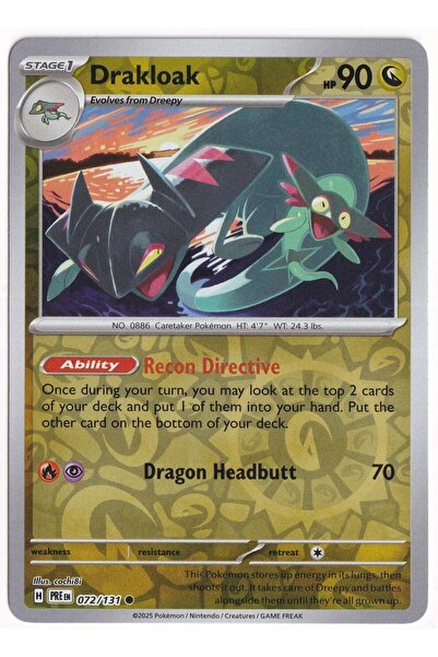 Pokemon Drakloak [Reverse] 072/131 - Prismatic Evolutions - Card (Mint)