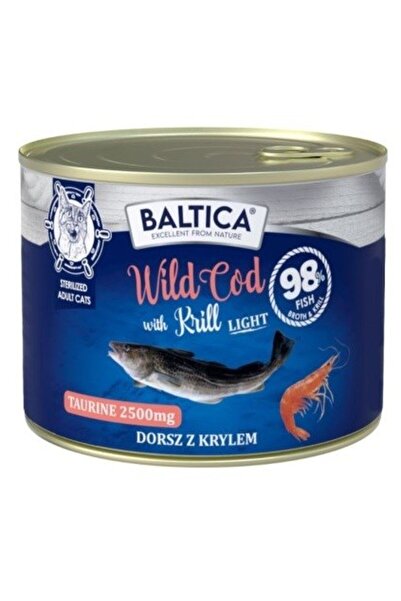 Baltica EXCELLENT Karma hrană umedă pentru pisici Cod sălbatic cu Krill LIGHT...