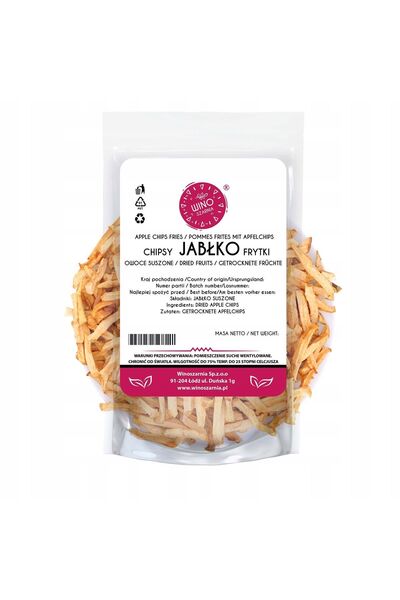 winoszarnia Apple crisps, apple chips, 20g sliced dried apples with skin