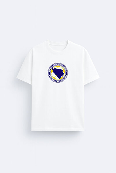 AYDESİGN Bosnia and Herzegovina National Football Team Printed 100% Cotton Fa...