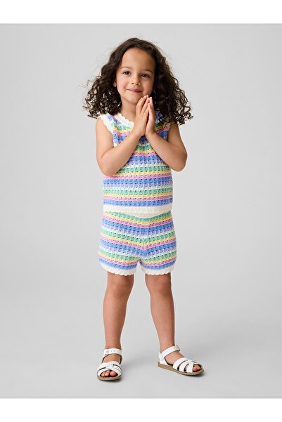 GAP Kız Bebek Çok Renkli Crochet Pull-On Şort