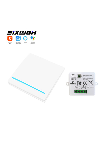Choice6 مفتاح لاسلكي واي فاي تويا 1Gang 1Receiver مع 1/2/3 أزرار، تحكم صوتي R...